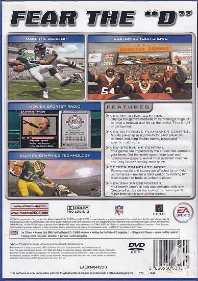 Madden NFL 2005 - PS2 (Genbrug)